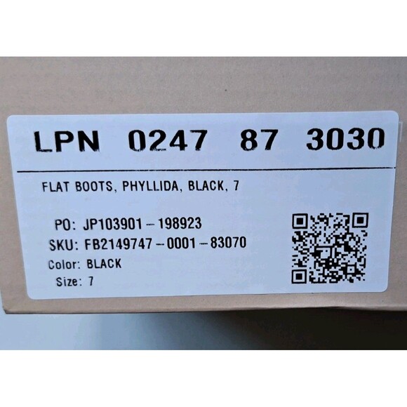 JustFab Phyllida Flat Black Over the Knee Lace Up Boots Women's Size 7 NEW NIB - Picture 9 of 10